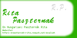 rita paszternak business card